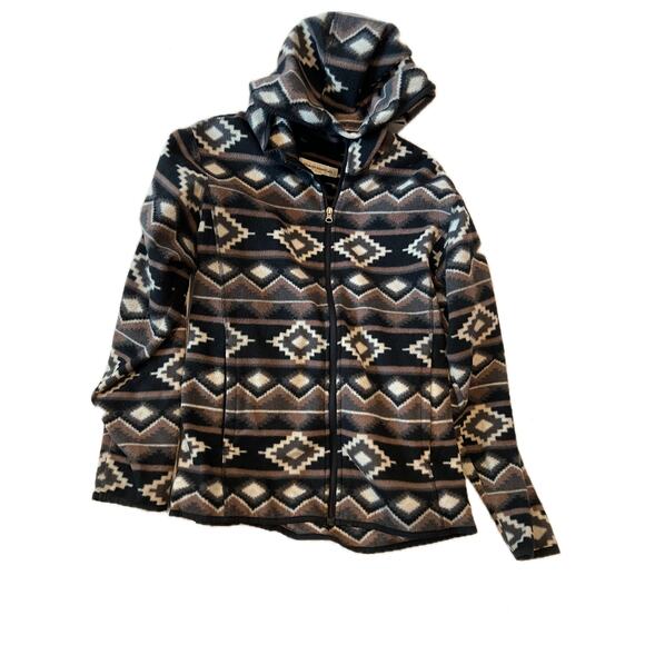 Amazon Essentials Native Pattern Hooded Shacket Mens L - Picture 1 of 3